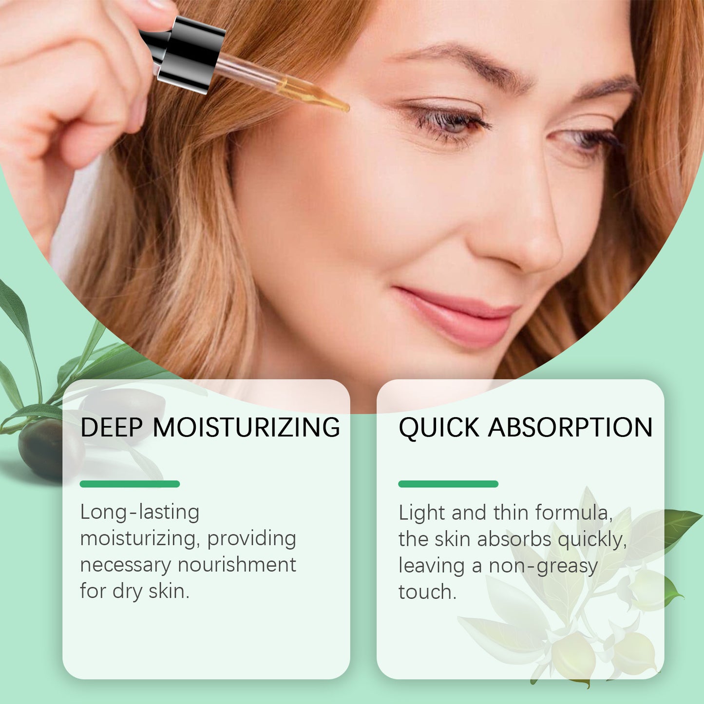 Organic Jojoba Oil Firming Skin Elastic Moisturizing Hydrating Facial Essential Oil